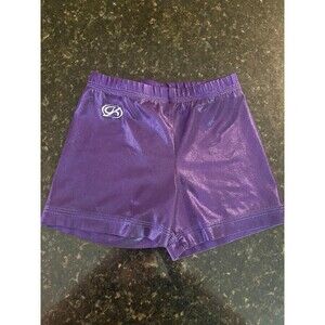 GK Spandex Sparkle Glitter Purple Shorts Adult Petite
